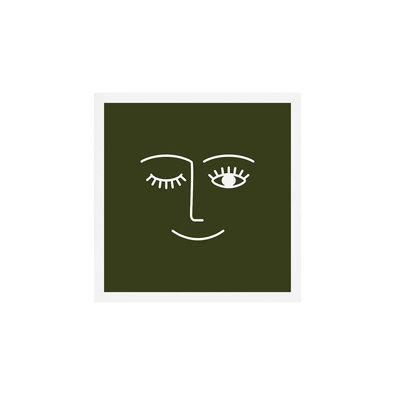 Wink (Olive Green) Art Print Gallery Image 1