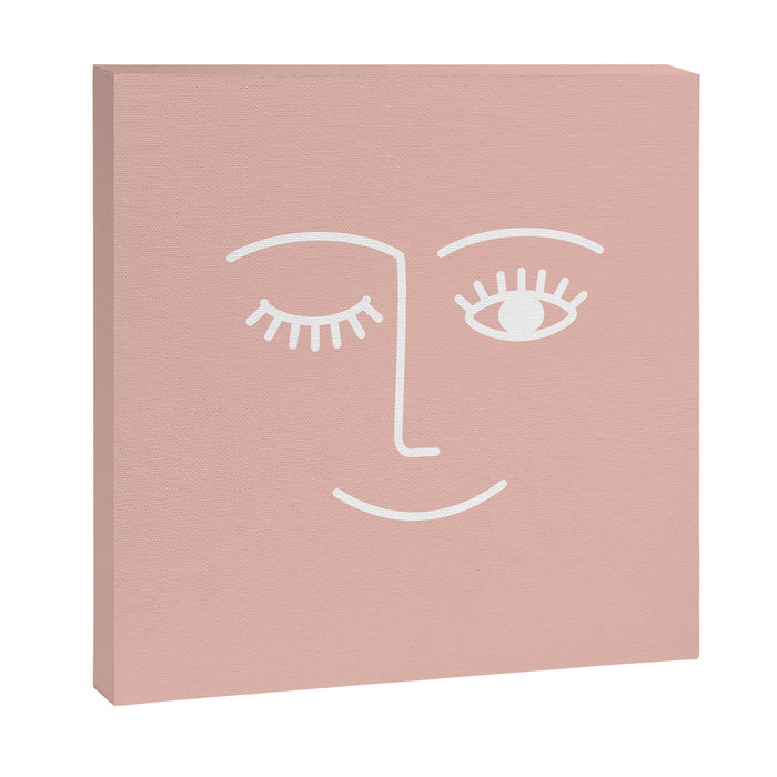 Wink (Pink) Canvas Print Gallery Image 1