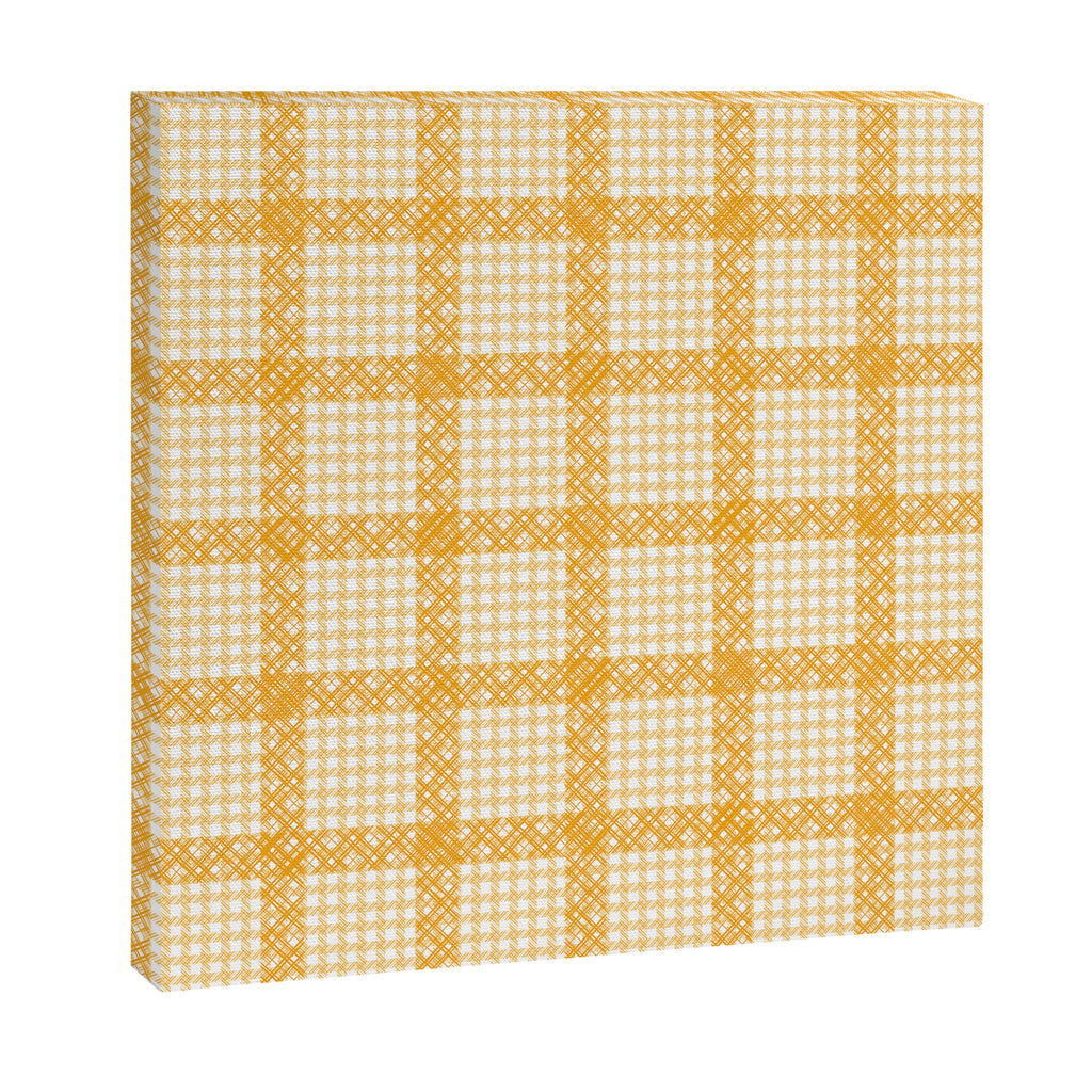 Woven Checkerboard (Yellow) Canvas Print Gallery Image 3