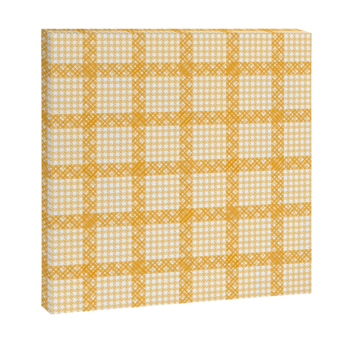 Woven Checkerboard (Yellow) Canvas Print Gallery Image 1