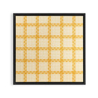 Woven Checkerboard (Yellow) Framed Canvas Print Gallery Image 3