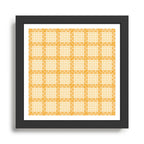 Woven Checkerboard (Yellow) Framed Art Print Gallery Image 1