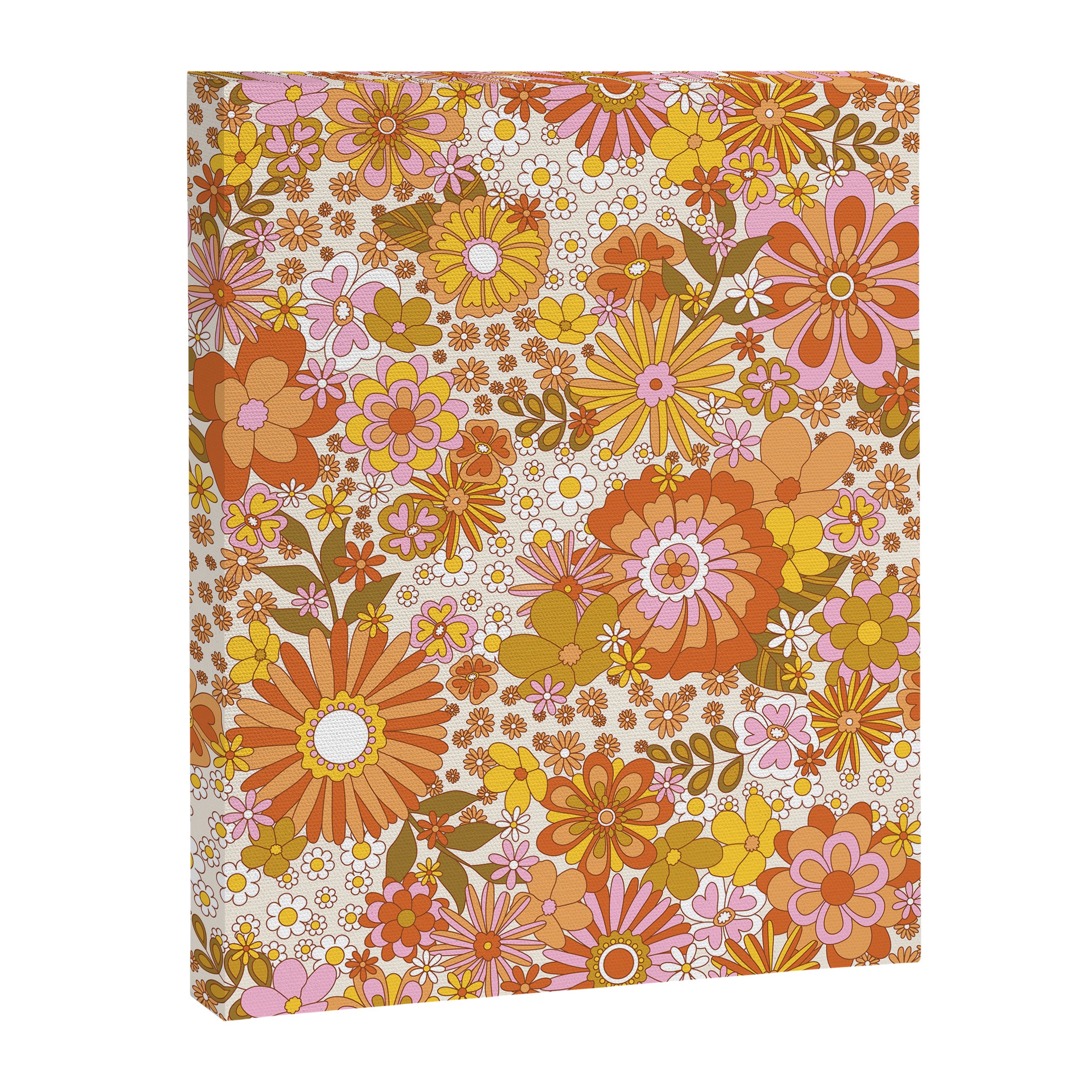 70s Floral Pattern Canvas Print Gallery Image 6