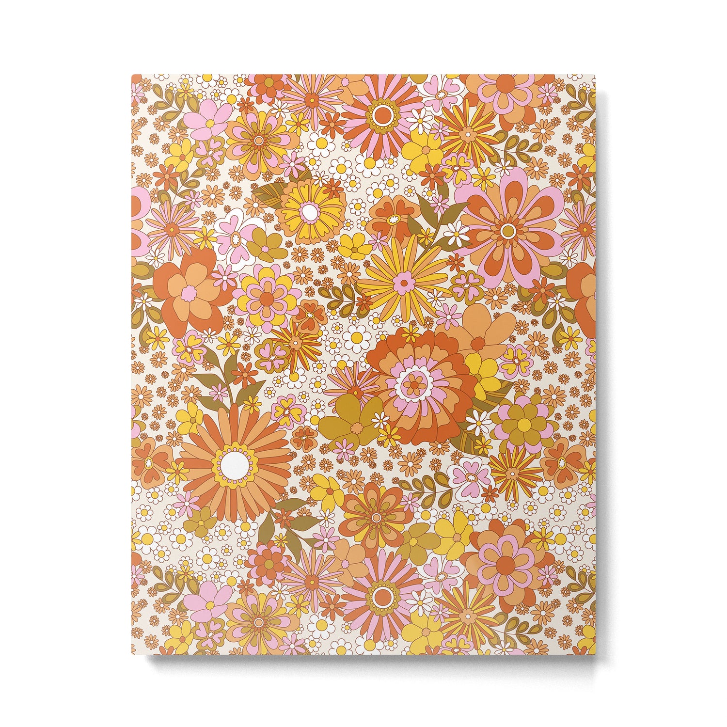 70s Floral Pattern Metal Print Gallery Image 4