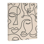 Abstract Single Line Face  Canvas Print Gallery Image 6