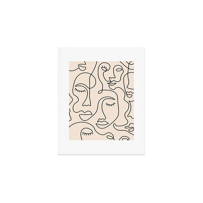 Abstract Single Line Face  Art Print Gallery Image 1