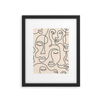 Abstract Single Line Face  Framed Art Print Gallery Image 5