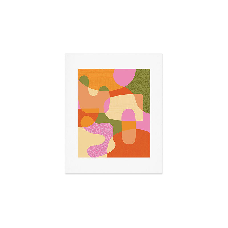 Bright Color Block Shapes Art Print Gallery Image 1