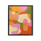 Bright Color Block Shapes Framed Canvas Print Gallery Image 6