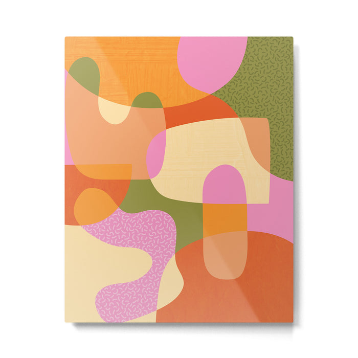 Bright Color Block Shapes Metal Print Gallery Image 1