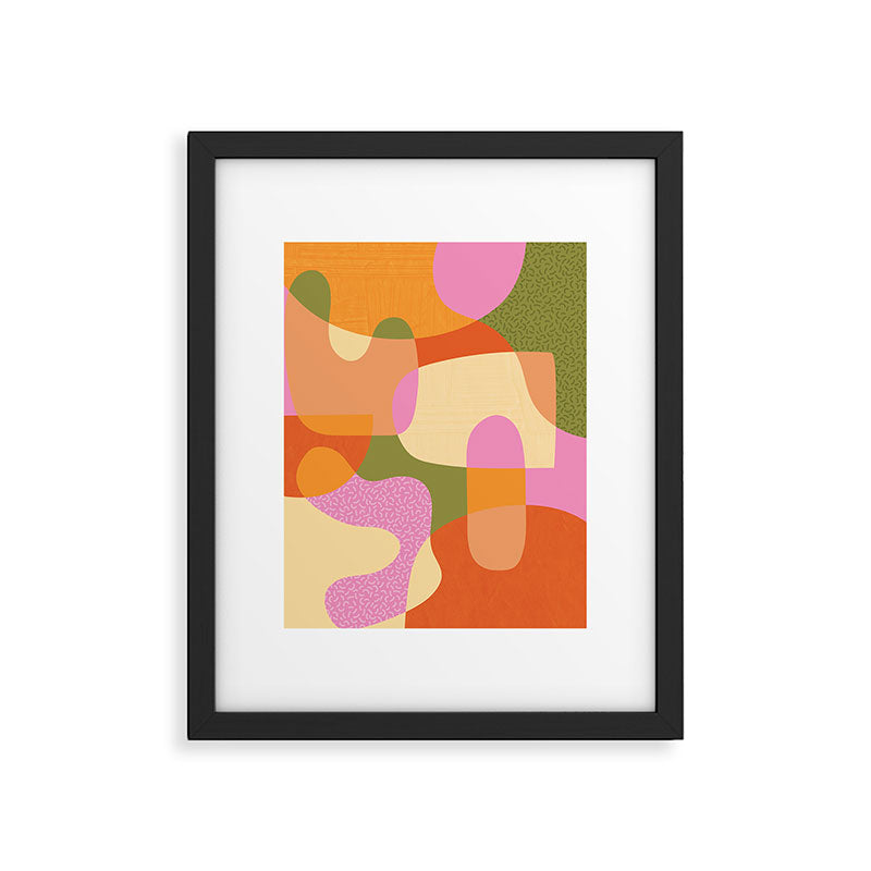 Bright Color Block Shapes Framed Art Print Gallery Image 5