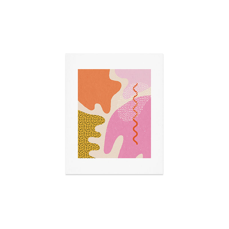 Bright Splotchy Shapes Art Print Gallery Image 1