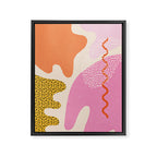 Bright Splotchy Shapes Framed Canvas Print Gallery Image 6