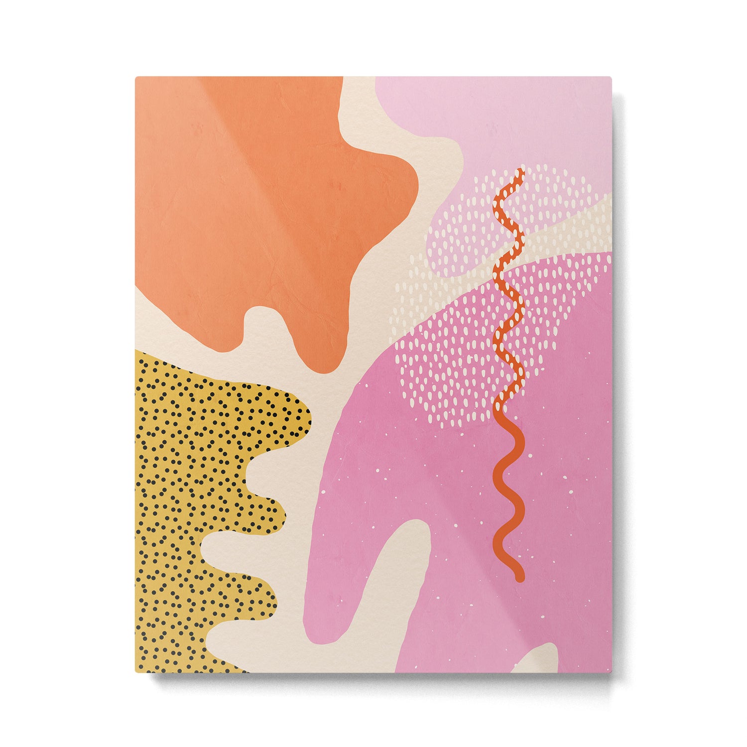 Bright Splotchy Shapes Metal Print Gallery Image 4