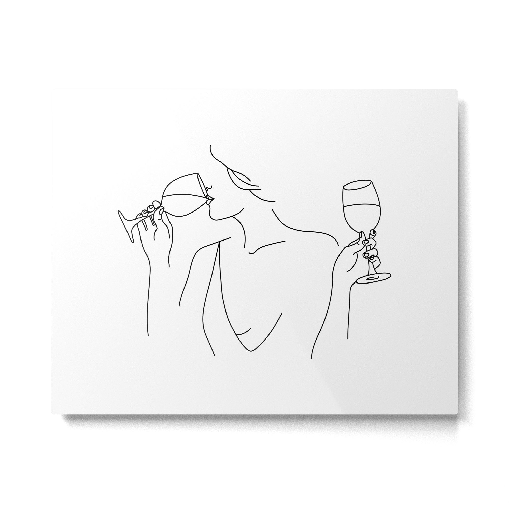 Double Fisting Wine Metal Print Gallery Image 4