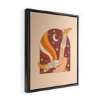 Neutral 70s Western Boots Framed Canvas Print Gallery Image 2