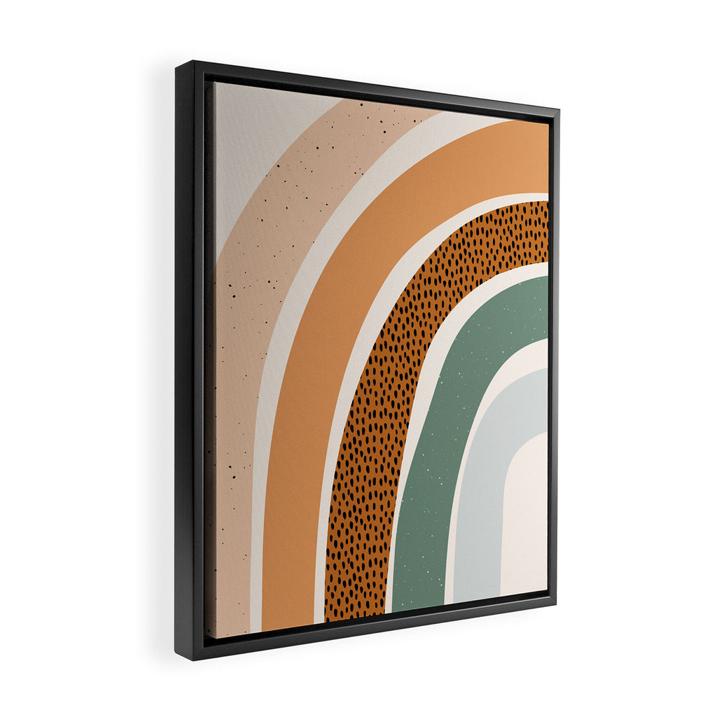 Patterned Rainbow Framed Canvas Print Gallery Image 2