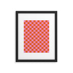 Pink Checker Pattern Framed Art Print Gallery Image 5