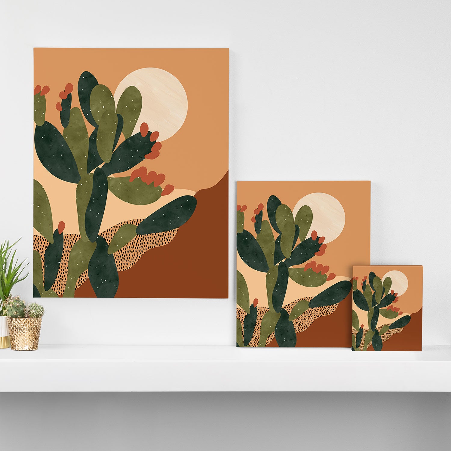 Prickly Pear Cactus Canvas Print Gallery Image 3