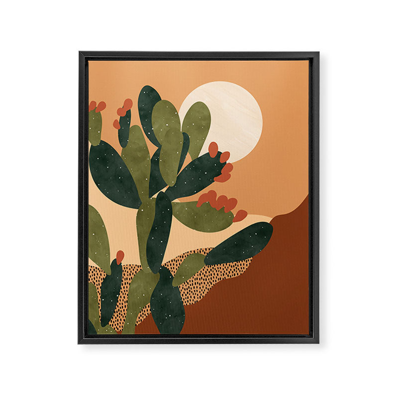 Prickly Pear Cactus Framed Canvas Print Gallery Image 3