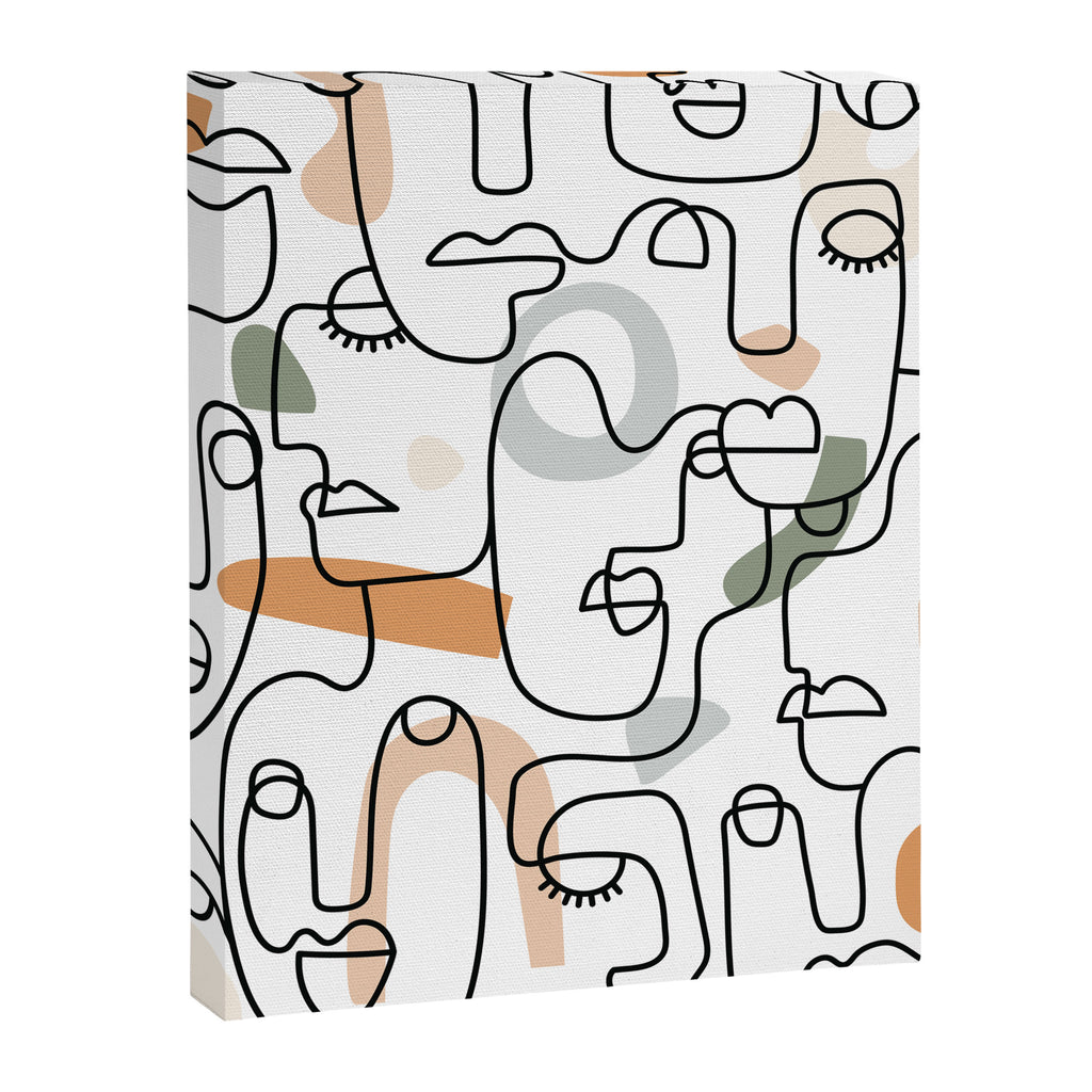 Single Line Faces Canvas Print Gallery Image 6
