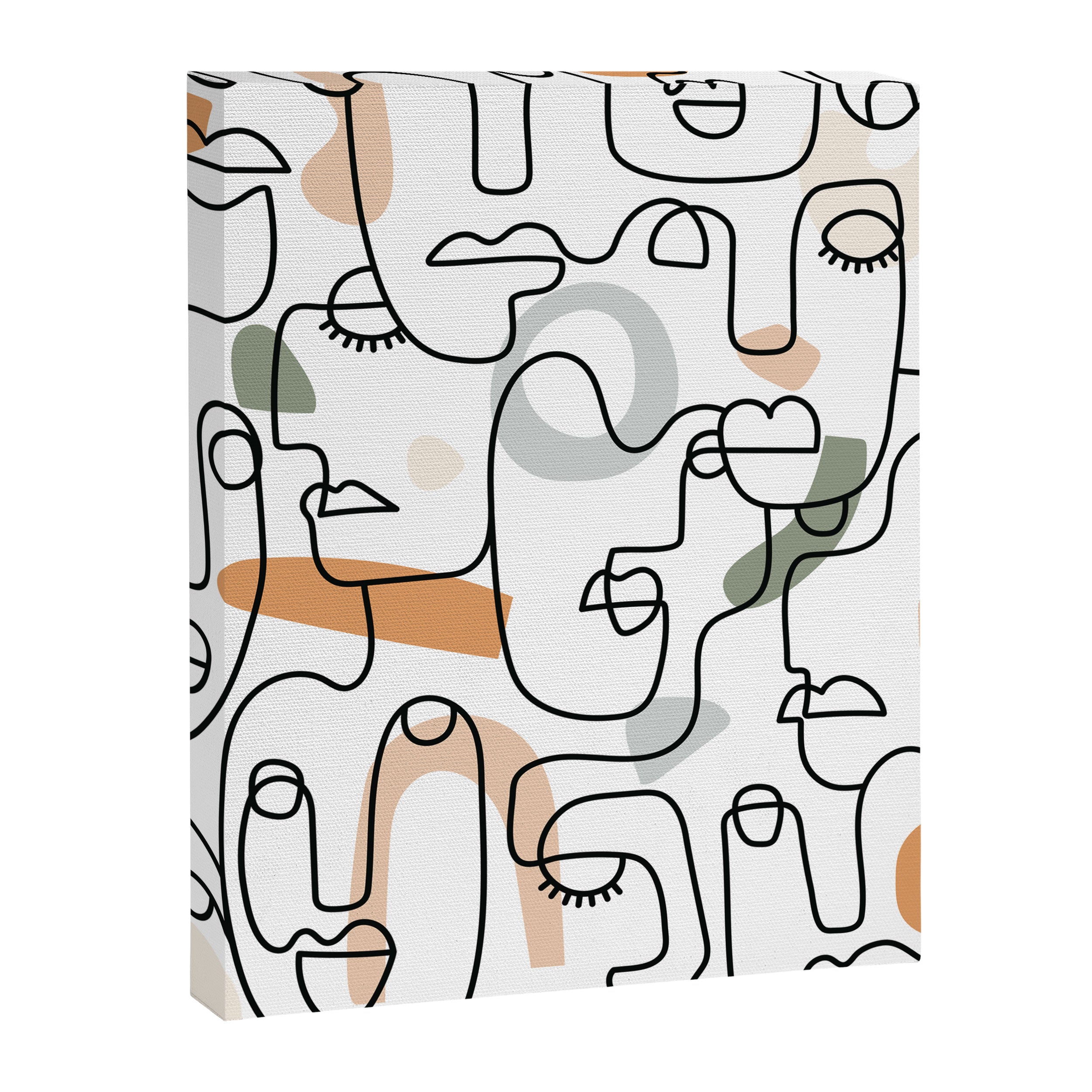 Single Line Faces Canvas Print Gallery Image 6