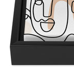 Single Line Faces Framed Canvas Print Gallery Image 3