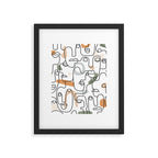 Single Line Faces Framed Art Print Gallery Image 5