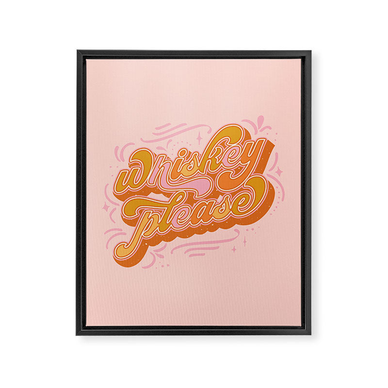 Whiskey Please Framed Canvas Print Gallery Image 6