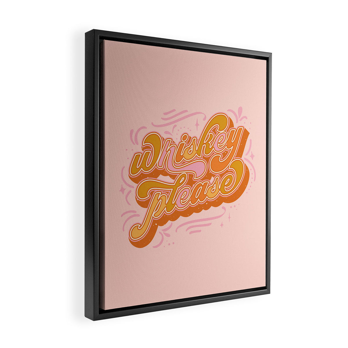 Whiskey Please Framed Canvas Print Gallery Image 2