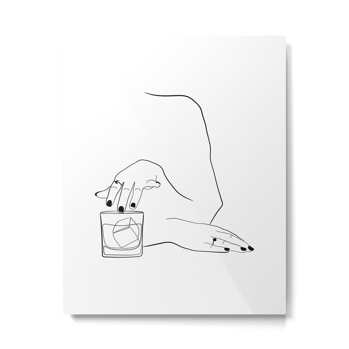 Whiskey Woman Metal Print Gallery Image 1