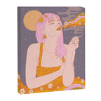 Woman Smoking Daisy Flowers Canvas Print Gallery Image 6