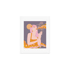 Woman Smoking Daisy Flowers Art Print Gallery Image 1