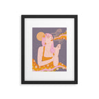 Woman Smoking Daisy Flowers Framed Art Print Gallery Image 5