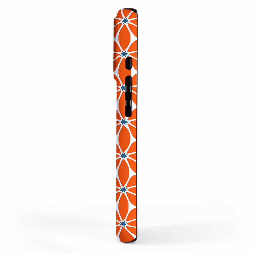 Bold Orange Floral Repeat Pattern iPhone Case Gallery Image 2