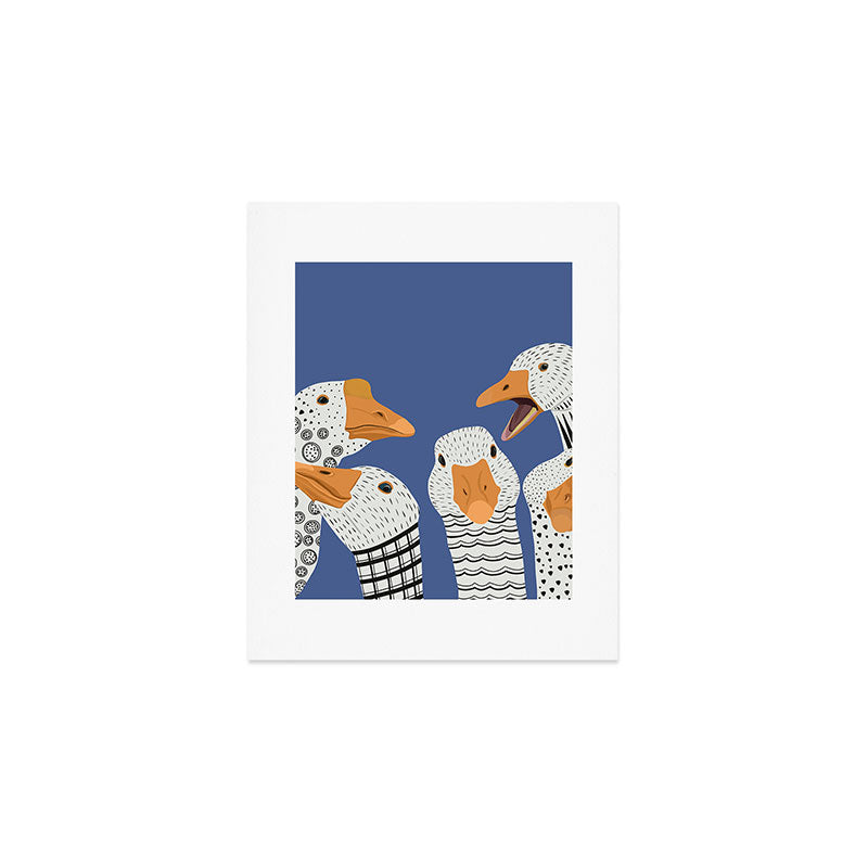 Cute Geese Art Print Gallery Image 1