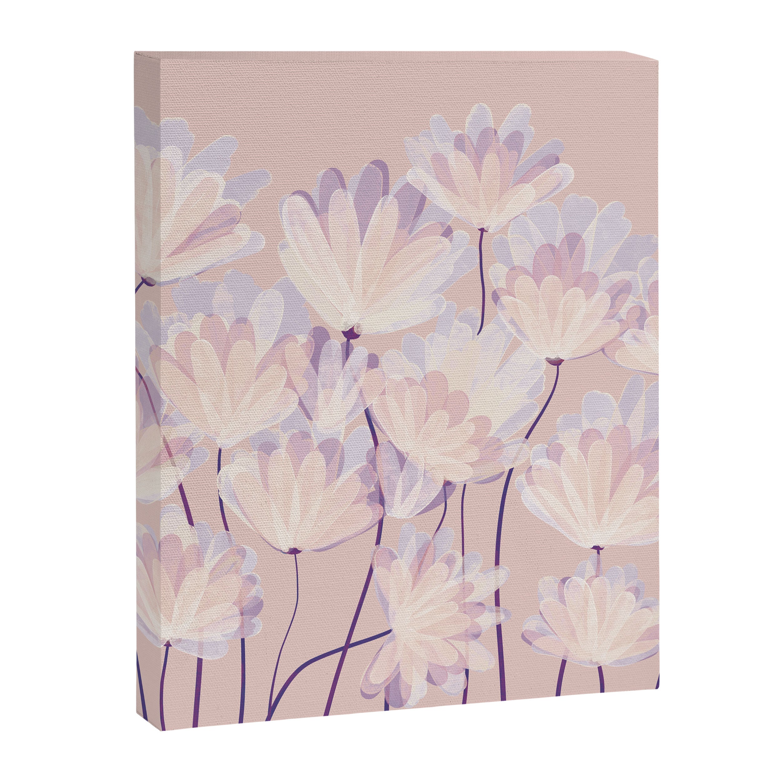 Delicate Light Pink Abstract Flowers Canvas Print Gallery Image 8