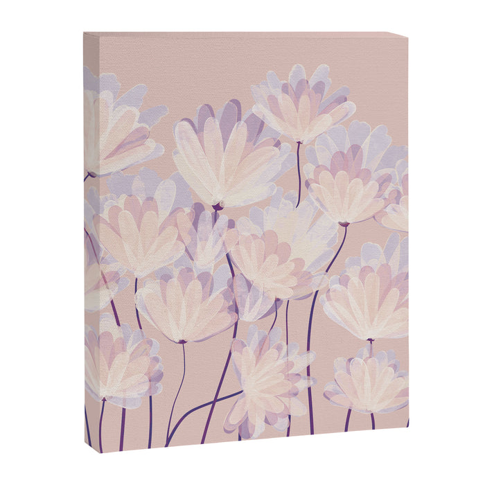Delicate Light Pink Abstract Flowers Canvas Print Gallery Image 1