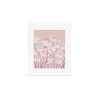 Delicate Light Pink Abstract Flowers Art Print Gallery Image 1