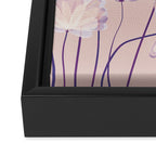 Delicate Light Pink Abstract Flowers Framed Canvas Print Gallery Image 3