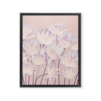 Delicate Light Pink Abstract Flowers Framed Canvas Print Gallery Image 8