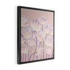 Delicate Light Pink Abstract Flowers Framed Canvas Print Gallery Image 2