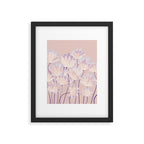 Delicate Light Pink Abstract Flowers Framed Art Print Gallery Image 6