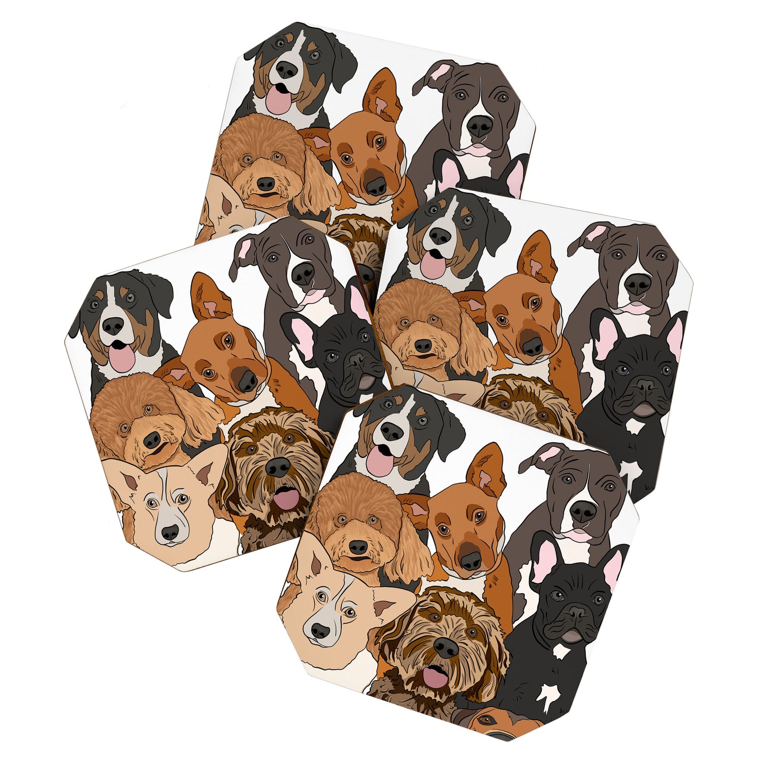 Dog Lover Dog Portrait  Coaster Gallery Image 1