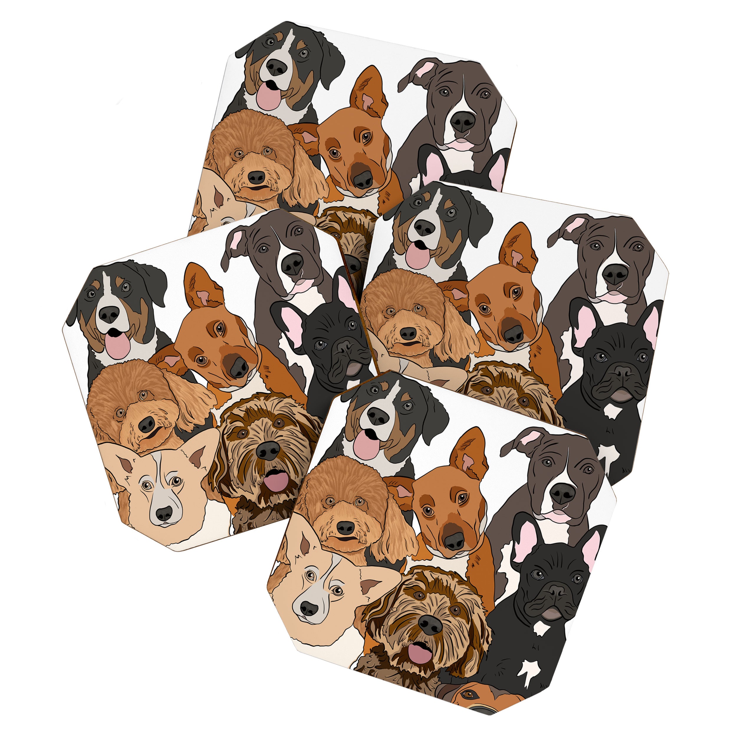 Dog Lover Dog Portrait  Coaster Gallery Image 1