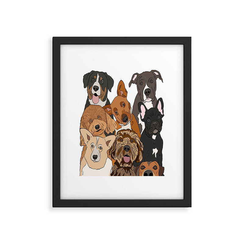 Dog Lover Dog Portrait  Framed Art Print Gallery Image 6