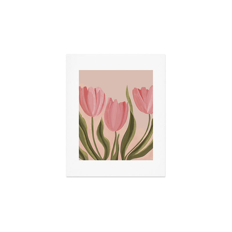 Pink tulips Art Print Gallery Image 1