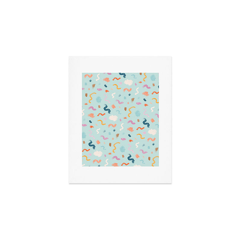 Abtract Colorful Brush Pattern Art Print Gallery Image 1