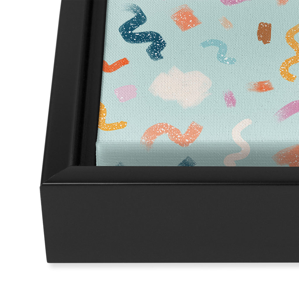 Abtract Colorful Brush Pattern Framed Canvas Print Gallery Image 3