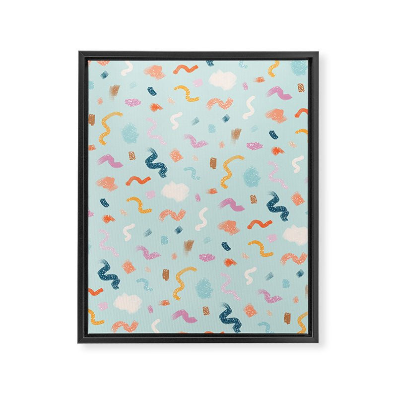Abtract Colorful Brush Pattern Framed Canvas Print Gallery Image 8